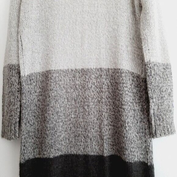 RD STYLE Long Cardigan Sweater Open Front Wide Stripe Sz M - Picture 6 of 10